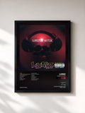 #noir Tableau de l'album Lunitik Muzik de Luniz, cadre noir, imprimé et encadré en France