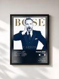 #noir Tableau de l'album Cardio de Miguel Bosé, cadre noir, imprimé et encadré en France