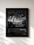 #noir Tableau de l'album All the Best, Isaac Hayes de Mark Kozelek, cadre noir, imprimé et encadré en France