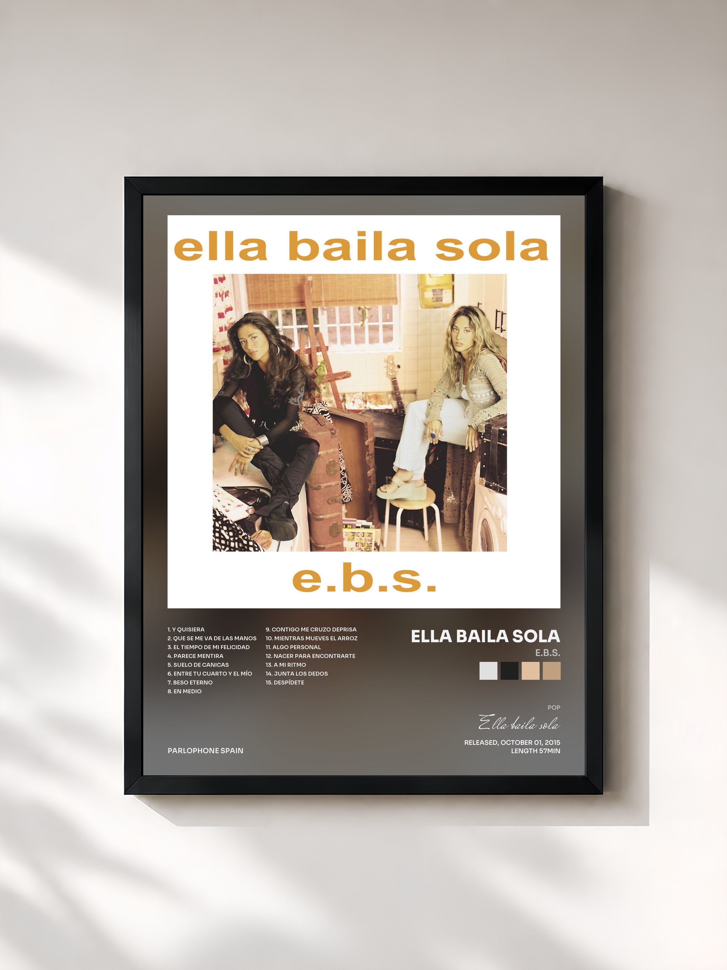 #noir Tableau de l'album E.B.S. de Ella baila sola, cadre noir, imprimé et encadré en France