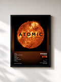 #noir Tableau de l'album Atomic de Mogwai, cadre noir, imprimé et encadré en France