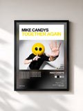#noir Tableau de l'album Together Again de Mike Candys, cadre noir, imprimé et encadré en France