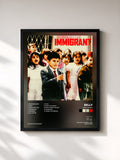 #noir Tableau de l'album IMMIGRANT de Belly, cadre noir, imprimé et encadré en France