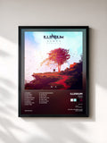 #noir Tableau de l'album Ashes (Remixes) de Illenium, cadre noir, imprimé et encadré en France
