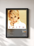 #noir Tableau de l'album Faith de Faith Hill, cadre noir, imprimé et encadré en France