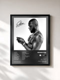 #noir Tableau de l'album EDNA de Headie One, cadre noir, imprimé et encadré en France