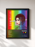 #noir Tableau de l'album Sorriso Nucleare de Dolcenera, cadre noir, imprimé et encadré en France