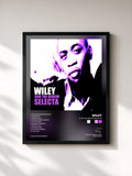 #noir Tableau de l'album Run the Riddim Selecta de Wiley, cadre noir, imprimé et encadré en France