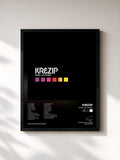 #noir Tableau de l'album Sweet Goodbye de Krezip, cadre noir, imprimé et encadré en France