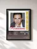 #noir Tableau de l'album Romances de Cristian Castro, cadre noir, imprimé et encadré en France