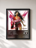 #noir Tableau de l'album In Love & War de Amerie, cadre noir, imprimé et encadré en France