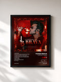 #noir Tableau de l'album Confraria do Brava (Acústico) de Thiago Brava, cadre noir, imprimé et encadré en France