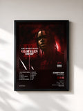 #noir Tableau de l'album The GloFiles (Pt. 3) de Chief Keef, cadre noir, imprimé et encadré en France