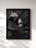 #noir Tableau de l'album Silva Canta Marisa de Silva, cadre noir, imprimé et encadré en France