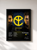 #noir Tableau de l'album New Blood de Yellow Claw, cadre noir, imprimé et encadré en France