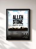 #noir Tableau de l'album Last to Speak de Allen Stone, cadre noir, imprimé et encadré en France