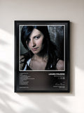#noir Tableau de l'album Resta in ascolto de Laura Pausini, cadre noir, imprimé et encadré en France