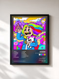 #noir Tableau de l'album Day69: Graduation Day de 6IX9INE, cadre noir, imprimé et encadré en France