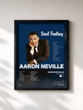 #noir Tableau de l'album Soul Feeling de Aaron Neville, cadre noir, imprimé et encadré en France