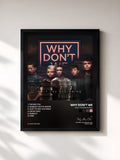 #noir Tableau de l'album Only The Beginning de Why Don't We, cadre noir, imprimé et encadré en France