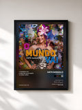 #noir Tableau de l'album O Mundo Vai de Ivete Sangalo, cadre noir, imprimé et encadré en France