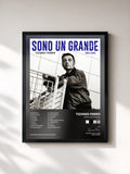 #noir Tableau de l'album SONO UN GRANDE (DELUXE) de Tiziano Ferro, cadre noir, imprimé et encadré en France