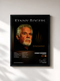 #noir Tableau de l'album Sunshine de Kenny Rogers, cadre noir, imprimé et encadré en France