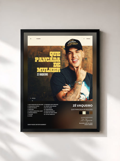 Zé Vaqueiro · Que Pancada de Mulher — Affiche encadrée