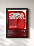 #noir Tableau de l'album Better Half Of Me de Dash Berlin, cadre noir, imprimé et encadré en France