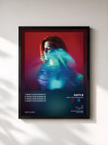 #noir Tableau de l'album What Love is Made of de Katy B, cadre noir, imprimé et encadré en France