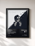 #noir Tableau de l'album Day & Night de Musketeers, cadre noir, imprimé et encadré en France