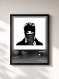 #noir Tableau de l'album Rebel de EsDeeKid, cadre noir, imprimé et encadré en France
