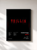#noir Tableau de l'album Trillin' de Youngs Teflon, cadre noir, imprimé et encadré en France