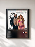 #noir Tableau de l'album Dai Dai de Shakira, cadre noir, imprimé et encadré en France