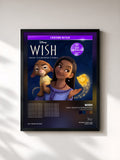 #noir Tableau de l'album Wish : Asha et la bonne étoile (L'histoire du film Disney) de Wish, cadre noir, imprimé et encadré en France
