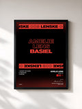 #noir Tableau de l'album Basiel EP de Amelie Lens, cadre noir, imprimé et encadré en France