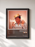 #noir Tableau de l'album Ses plus grandes chansons de Henri Salvador, cadre noir, imprimé et encadré en France