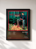 #noir Tableau de l'album Keep On de Will Young, cadre noir, imprimé et encadré en France