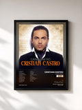 #noir Tableau de l'album Cancionero de Cristian Castro, cadre noir, imprimé et encadré en France