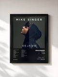 #noir Tableau de l'album Deja Vu de Mike Singer, cadre noir, imprimé et encadré en France