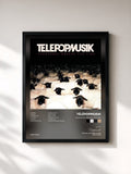 #noir Tableau de l'album Everybody Breaks the Line de Télépopmusik, cadre noir, imprimé et encadré en France