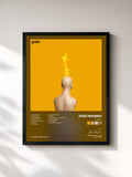 #noir Tableau de l'album Giallo de José Madero, cadre noir, imprimé et encadré en France
