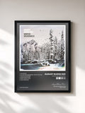 #noir Tableau de l'album Winter Wilderness EP de August Burns Red, cadre noir, imprimé et encadré en France
