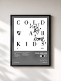 #noir Tableau de l'album Hold My Home de Cold War Kids, cadre noir, imprimé et encadré en France
