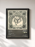 #noir Tableau de l'album Hertz Dyslexia I & II de The SIGIT, cadre noir, imprimé et encadré en France