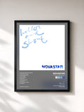 #noir Tableau de l'album Holler And Shout de Novastar, cadre noir, imprimé et encadré en France