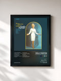 #noir Tableau de l'album Just Because I'm A Woman de Dolly Parton, cadre noir, imprimé et encadré en France