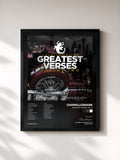 #noir Tableau de l'album Greatest Verses, Vol. 2 de Chamillionaire, cadre noir, imprimé et encadré en France
