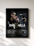 #noir Tableau de l'album L'erba cattiva (Gold Edition) de Emis Killa, cadre noir, imprimé et encadré en France