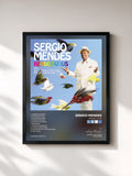 #noir Tableau de l'album Rendez-Vous de Sergio Mendes, cadre noir, imprimé et encadré en France